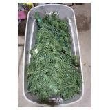 Pre-Lit Christmas Tree and Rubbermaid Storage Tub