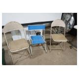 Lawn Chair, Camping Chair, 2 Vintage Folding Chairs