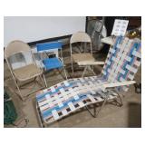 Lawn Chair, Camping Chair, 2 Vintage Folding Chairs