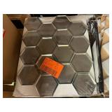 8 Sheets Metallic Gray Beveled 3" Hexagon