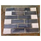 13 Sheets Vague Blue Subway Tile