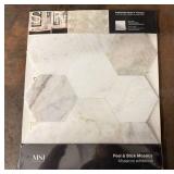 20 Sheets Arabescato Venato 4" Hexagon