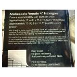 20 Sheets Arabescato Venato 4" Hexagon
