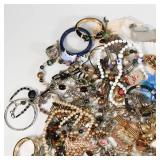 Large Lot of Costume Jewelry - Bracelets, Necklaces & More