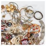 Large Costume Jewelry Lot - Bracelets, Earrings, Necklaces