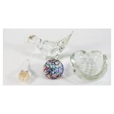 Vintage Glass/Artwork Lot - Murano, Paper Weights