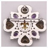 Judith Ripka 14k Gold & Sterling Silver .925 Pendant