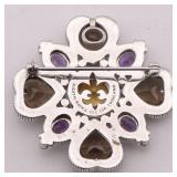 Judith Ripka 14k Gold & Sterling Silver .925 Pendant