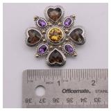 Judith Ripka 14k Gold & Sterling Silver .925 Pendant