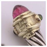 Judith Ripka Sterling Silver .925 Bracelet w/14k Caps