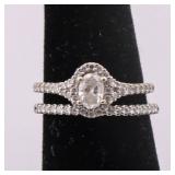 GIA 0.33 Ct Oval Diamond Ring & Band - Size 5