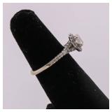 GIA 0.33 Ct Oval Diamond Ring & Band - Size 5