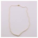Cultured Pearl Necklace w/ 14k Gold Clasp