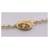 Cultured Pearl Necklace w/ 14k Gold Clasp