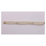 Cultured Pearl Bracelet w/ 14k Gold Clasp