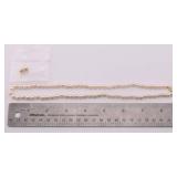 Cultured Pearl Necklace w/ 14k Gold Clasp