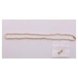 Cultured Pearl Necklace w/ 14k Gold Clasp
