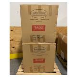 KATHY IRELAND River Brook Collection Lot of 2- K1043B-AS Patio Chairs with Cushions- Walnut Wicker