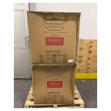 KATHY IRELAND River Brook Collection Lot of 4- K1043B-AS-DB Patio Chairs with Cushions- Walnut Wicker