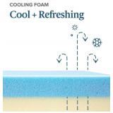 ZINUS 4 Inch Green Tea Cooling Gel Memory Foam Mattress Topper, Cooling Gel Foam, Pressure-Relieving Design, CertiPUR-US Certified, King