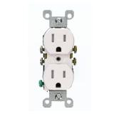 Leviton 15 amps 125 V Duplex White Outlet 5-15R 1 pk