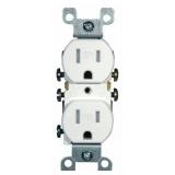 Leviton 15 amps 125 V Duplex White Outlet 5-15R 1 pk