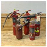 Fire extinguishers lot of 5 (sold for parts)