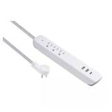 4 ft. Multiple Outlet and Wall Mounted Surge Protector Set (3-Pack)