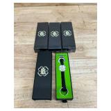 Lucky Brand Keychain Leather Bracelet Clover Charm Key Ring (Lot of 4)