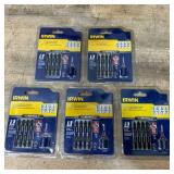 IRWIN 5-Piece Impact Driver Bit Set lot of 5