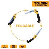 Tolsen Pruning Saw 180 MM, Sharptooth Designed For Fine Cuts Thick Blad Hand Saws For Cutting Wood, Handsaw For Wood, Garden Saw, Carpenters Saw, Woodworking Hand Saw, Ergonomic Handle