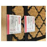 Beige Panama EMB Indoor, Outdoor 18 in. x 30 in. Rubber Backed Door Mat (lot of 2)