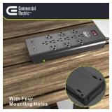 Commercial Electric 6 ft. 12-Outlet Black Surge Protector with USB (lot of 18)