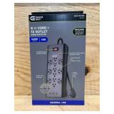 Commercial Electric 6 ft. 12-Outlet Black Surge Protector with USB (lot of 18)