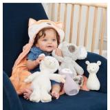 Baby GUND Lil  Luvs Hooded Blanket, Emory Fox, Ultra Soft Plush Security Blanket for Babies and Newborns (lot of 2)