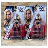 WWE Charlotte Flair Action Figure, 6-inch Collectible Superstar with Articulation & Life-Like Look lot of 2