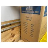 ULINE - Lot of 12 - Yellow Plastic Stackable Bins 11 x 5 1/2 x 5
