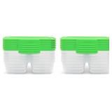 Sistema Nest It Meal Prep Food Storage Containers with Lids, 2 Compartments, 3.7 Cups, Plastic, 10-Pack, Green