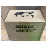 Sistema Nest It Meal Prep Food Storage Containers with Lids, 2 Compartments, 3.7 Cups, Plastic, 10-Pack, Green