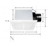 Hampton Bay 80 CFM Ceiling Mount Room Side Installation Heavy-Duty Bathroom Exhaust Fan, ENERGY STAR