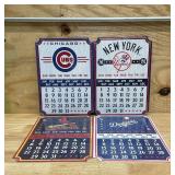 Assorted Baseball Metal Perpetual Calendars