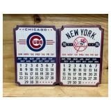 Assorted Baseball Metal Perpetual Calendars