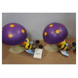 *2* Regal Art Metal Bee Garden Statues