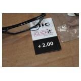 *3* Clic Magnetic Reading Glasses +2.00
