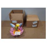 *2* Regal Art Metal Bee Garden Statues