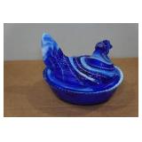 Antique Westmoreland Glass Hen on Nest