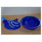 Antique Westmoreland Glass Hen on Nest