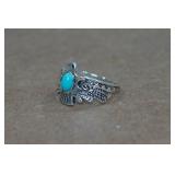 Silver Tone Turquise Ring
