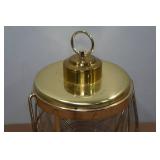 Vintage MCM Glass & Brass Ice Bucket