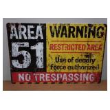 Novelty Metal Sign - Area 51